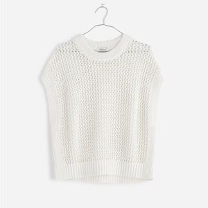 Madewell Open Stitch Sweater Tee Sz Medium 100% Cotton